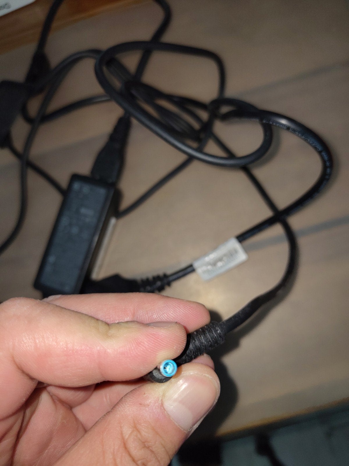 HP Laptop Oplader met Blauwe Pin - Adapter, Ophalen of Verzenden, Gebruikt, HP