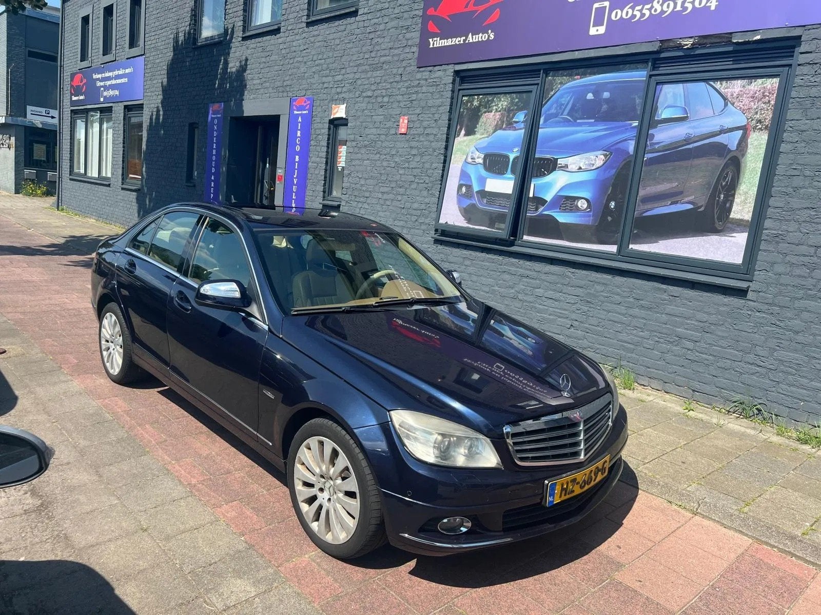 Mercedes-Benz C-klasse 350 Elegance 4-Matic panodak, Auto's, Automaat, Stof, Zwart, Zwart