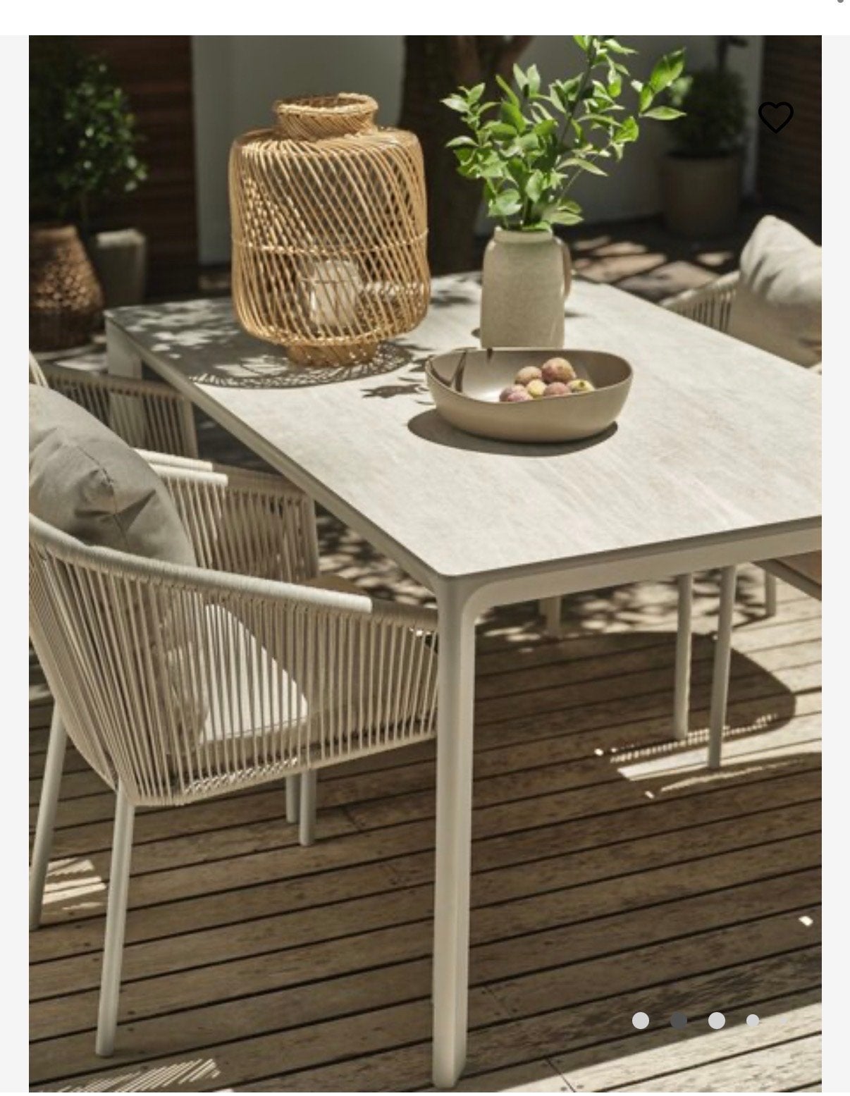 Kumla tuintafel van JYSK - Beige, B95xL150, Ophalen, Nieuw, Rechthoekig, Overige materialen