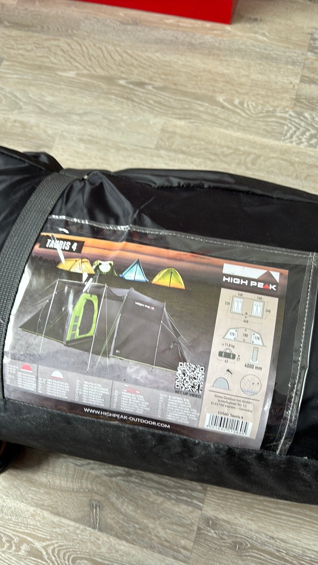 High Peak Tauris 4 Tent - Nieuw in verpakking, Verzenden, Nieuw, Tot en met 4