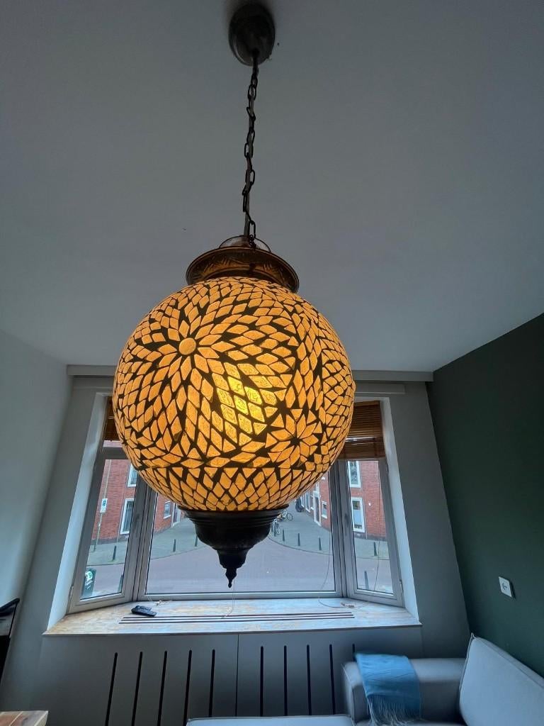 Hanglamp arabisch, Ophalen, Gebruikt, Glas, 50 tot 75 cm