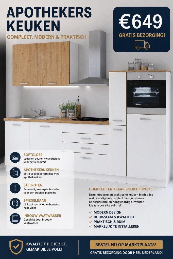 compleet keuken, Huis en Inrichting, Nieuw, Enkelwandige keuken, Ophalen of Verzenden, Overige kleuren