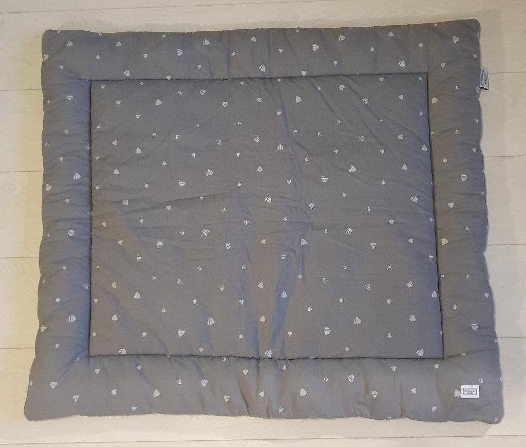 Boxkleed van het merk Meyco,  grijs, afm. 98 x 85 cm, Kinderen en Baby's, Boxen, Gebruikt, Rechthoekig, Boxkleed, Ophalen