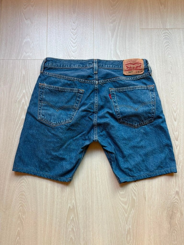 Levi's 501 Korte Broek W34, Blauw, ., Ophalen of Verzenden, Zo goed als nieuw