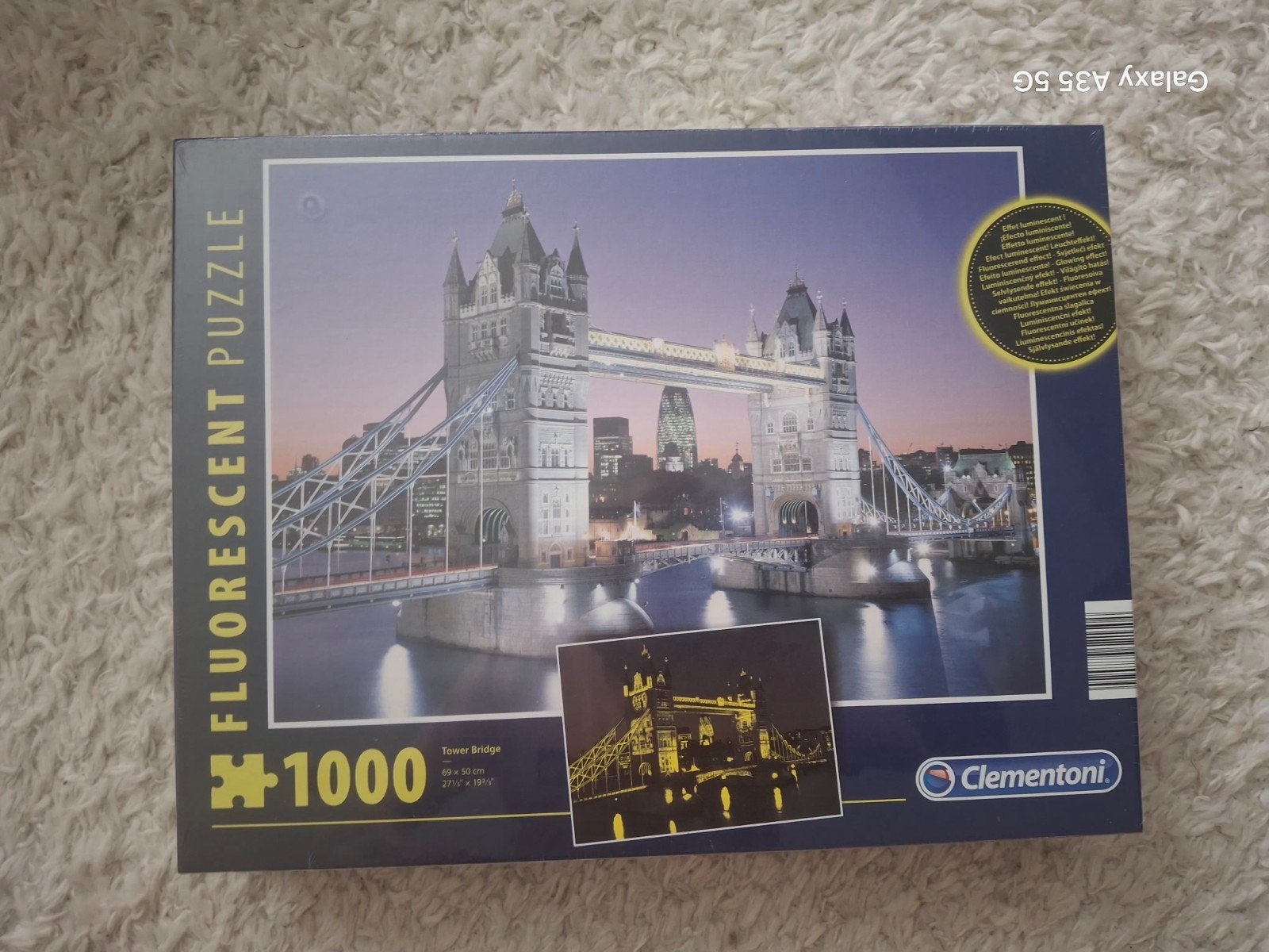 Clementoni Fluorescerende Puzzel Tower Bridge 1000 stukjes, Ophalen of Verzenden, 500 t/m 1500 stukjes, Nieuw, Legpuzzel