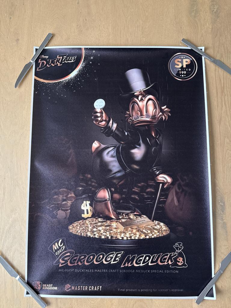 Wandposter Dagobert Duck DuckTales - 50x70 cm, Ophalen of Verzenden, Zo goed als nieuw, Overige typen