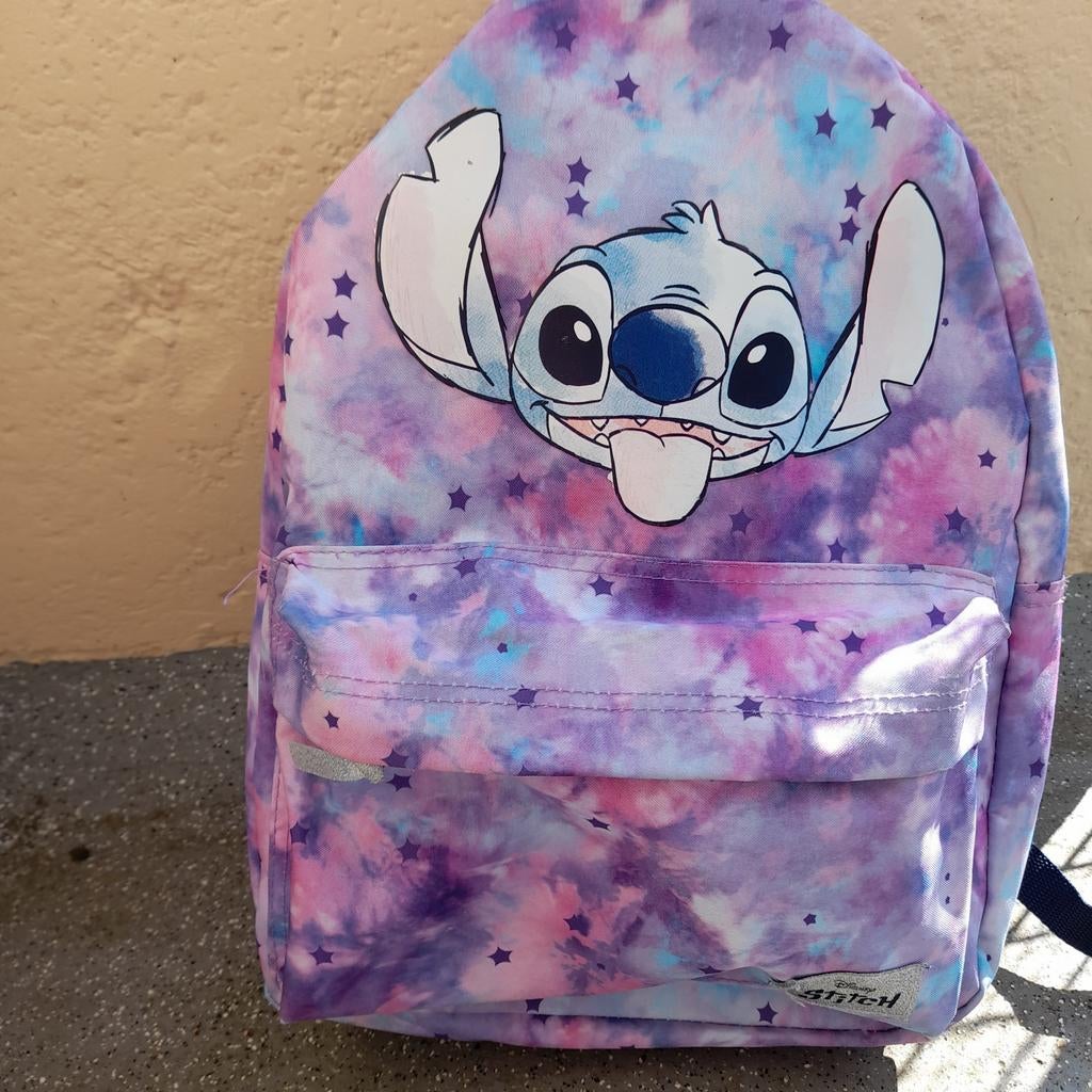 Rugtas Disney met voorvak - Stitch, Sieraden, Tassen en Uiterlijk, Tassen | Schooltassen, Ophalen, Rugtas, Paars, Nieuw