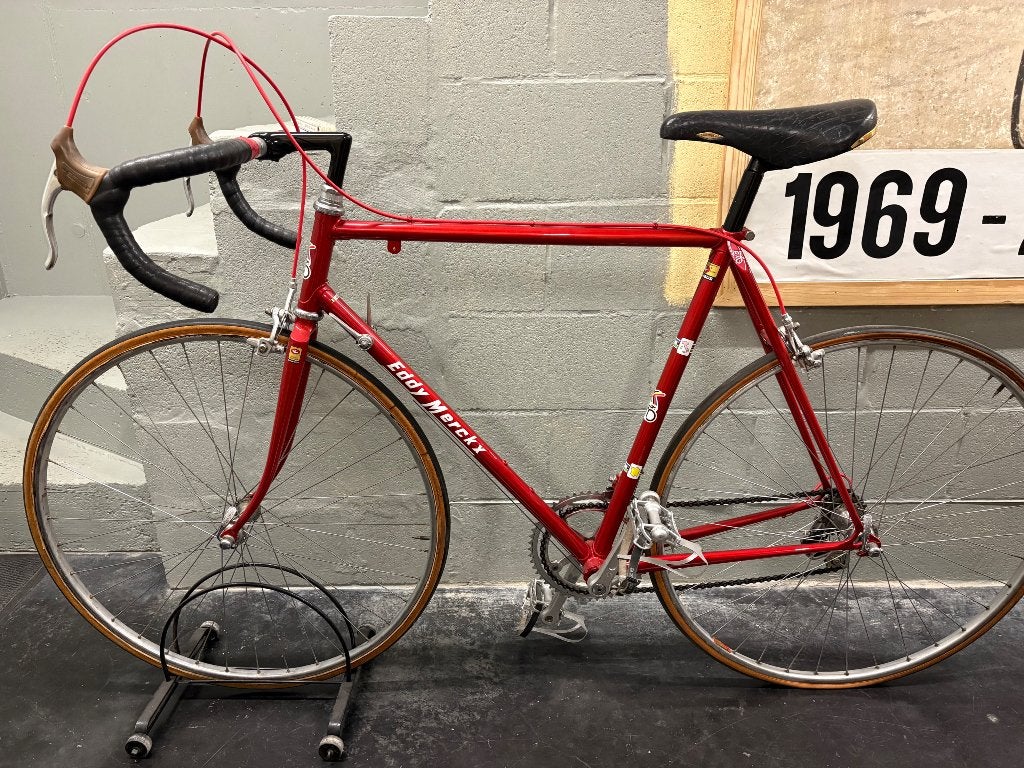 Retro Eddy Merckx koersfiets, Fietsen en Brommers, 28 inch, Gebruikt, Velgrem, 53 tot 57 cm