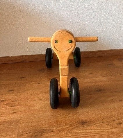 Stevige houten loopfiets van Van Dijk Toys, Ophalen, Gebruikt, Loopfiets