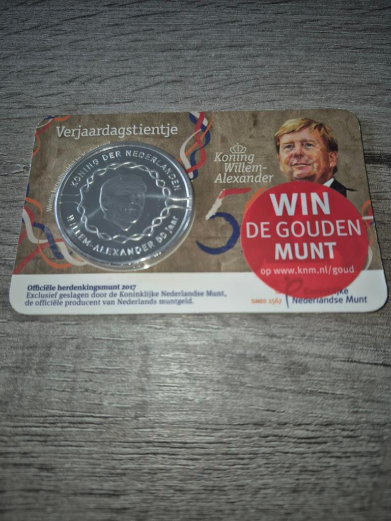 Verjaardagstientje koning Willem Alexander 50 jaar in coinca, Ophalen of Verzenden, Koningin Beatrix, Euro's