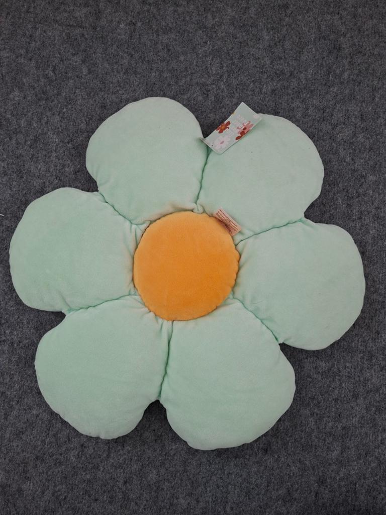 Hema Bloemen Kussen - Zacht Groen/geel, Ophalen of Verzenden, Zo goed als nieuw, Groen, Overige vormen