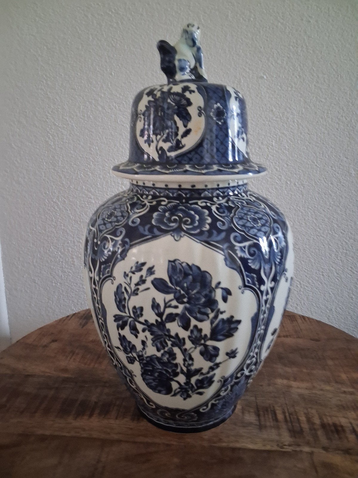 Delfts Blauw Boch Gemberpot met Deksel, Antiek en Kunst, Ophalen