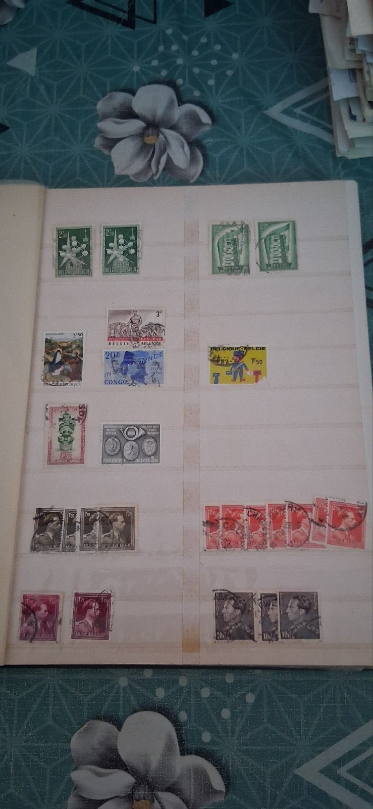 Verzameling postzegels in album, Postzegels en Munten, Ophalen of Verzenden, Frankeerzegel, Gestempeld, Staatshoofden