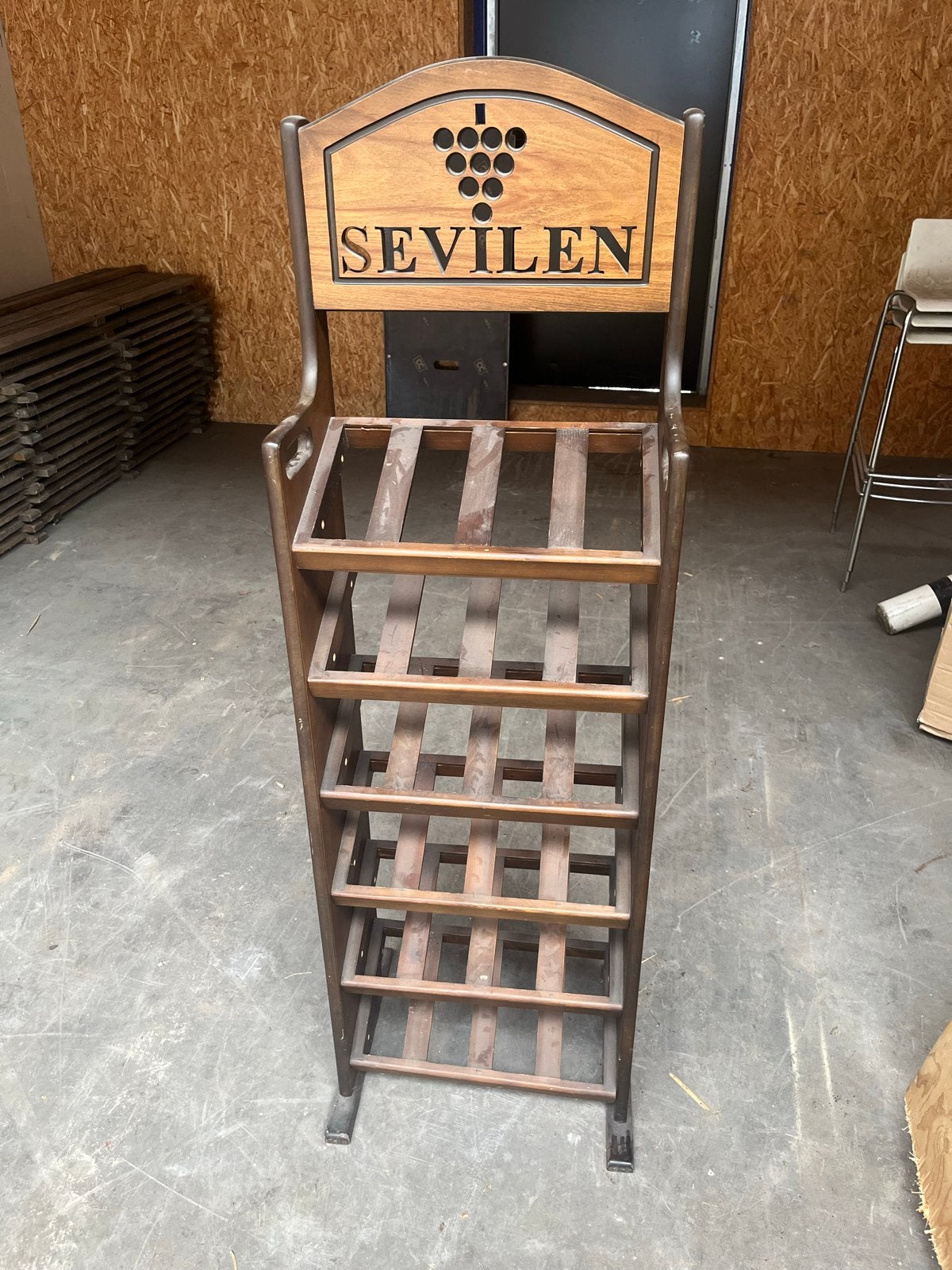 Houten wijnrek 'Sevilen' - Vintage flessenhouder, Ophalen, Gebruikt, 15 tot 25 flessen, 75 – 100