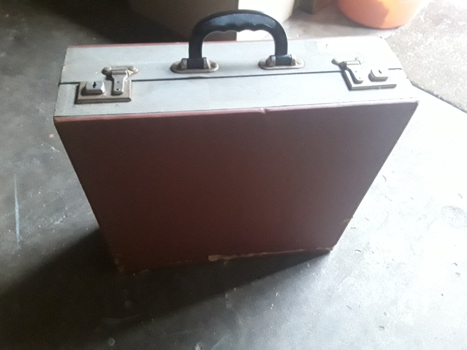 Vintage platenkoffer voor 7 inch singles, Ophalen, Gebruikt, 7 inch