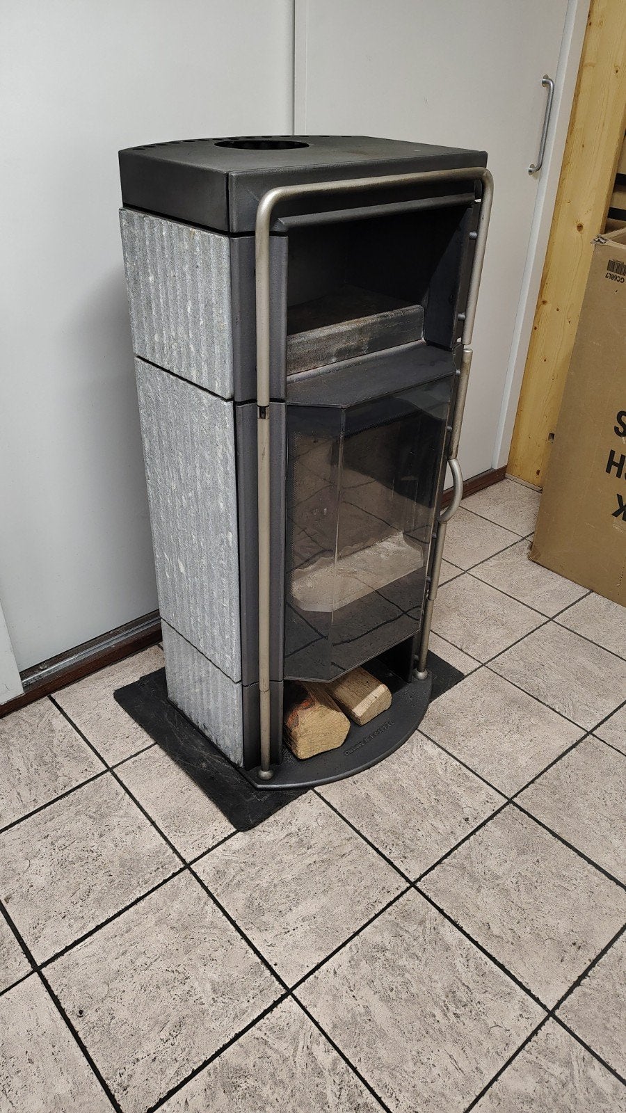 Olsberg 6kw speksteen kachel, Ophalen, Gebruikt, Houtkachel, Vrijstaand