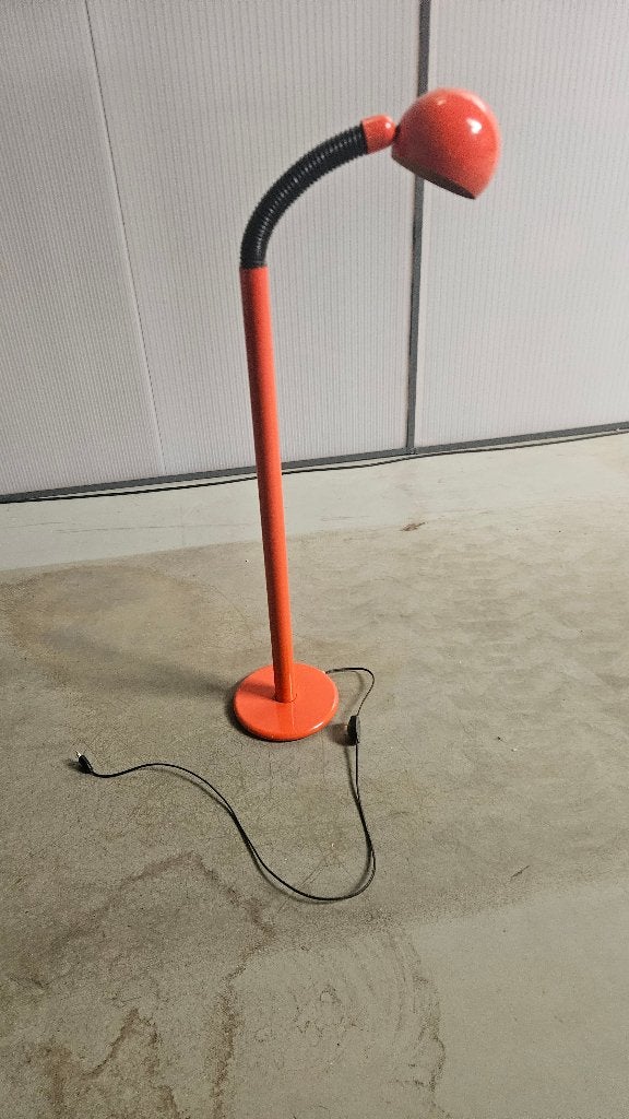 Space Age vloerlamp Oranje/Rood 70s, Ophalen, Gebruikt, Minder dan 100 cm