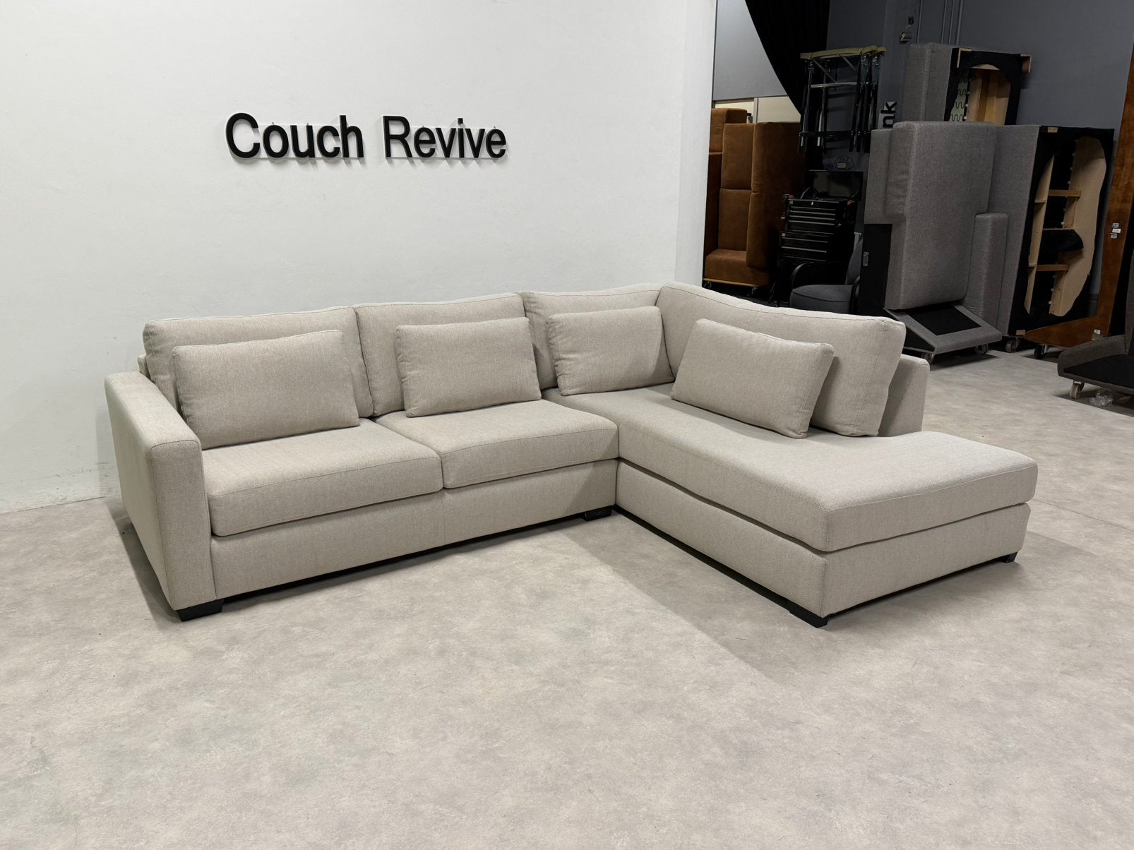 Beige Hoekbank 285-220 | Refurbished Gratis levering, Info@couchrevive.nl, -, Couch Revive, Ophalen of Verzenden