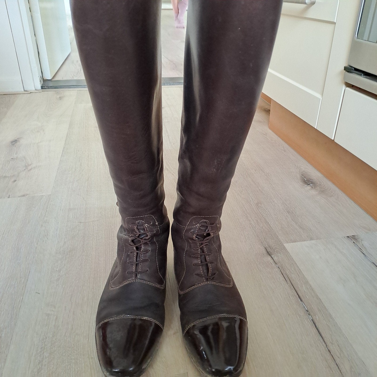 Prachtige bruine leren laarzen maat38. 25eu incl verzenden., Dieren en Toebehoren, Paardrijkleding, Ophalen of Verzenden, Zo goed als nieuw