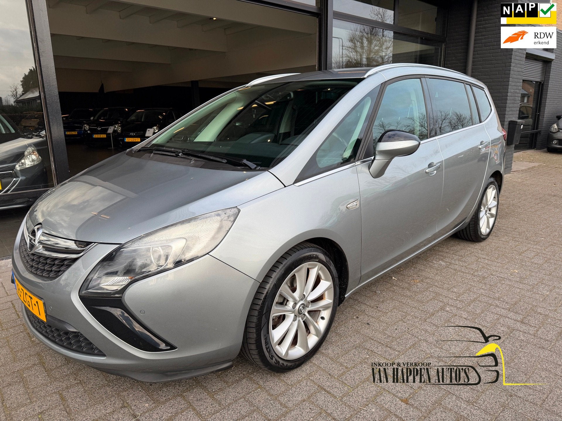 Opel Zafira Tourer 1.4 Cosmo / apk 4-2027, Auto's, Opel, Euro 5, Stof, Zwart, 4 cilinders