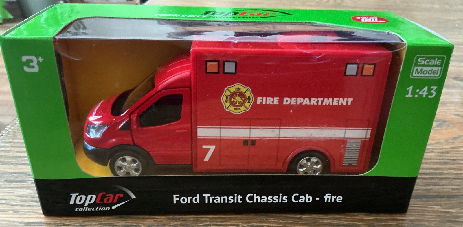 Ford Transit Brandweerwagen bus Topgear in Doos 1:43, Ophalen of Verzenden, Nieuw, Bus of Vrachtwagen, Overige merken