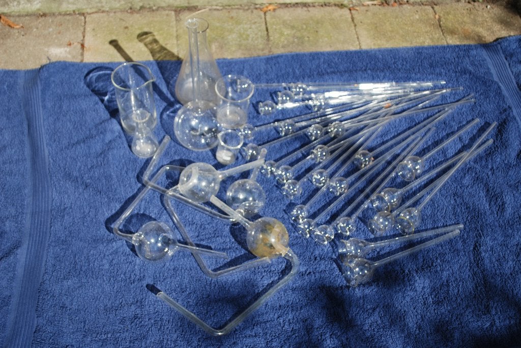 Diverse laboratorium glaswerk set, Antiek en Kunst, Ophalen of Verzenden