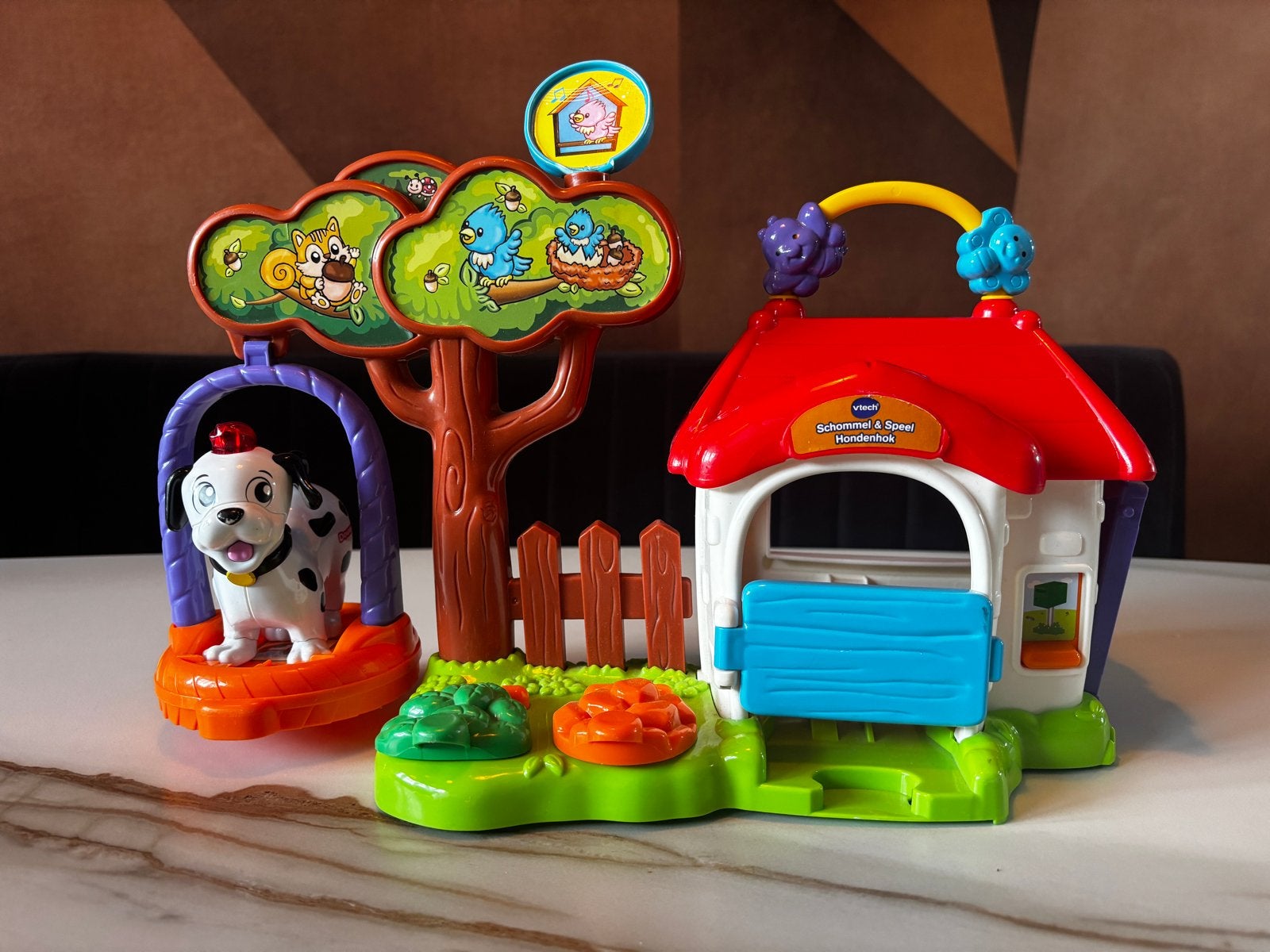 VTech Schommel & Speel Hondenhok met extra onderdelen, Ophalen of Verzenden, Zo goed als nieuw, Jongen of Meisje