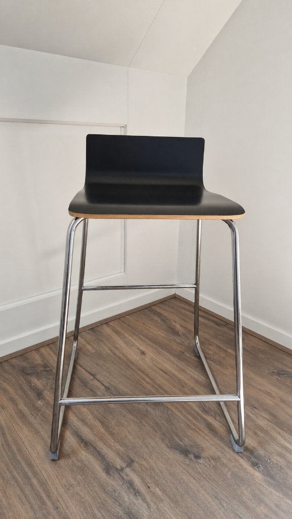 Zwarte Glenn Ikea barkruk, Ophalen, Gebruikt, 60 tot 90 cm, 1 kruk