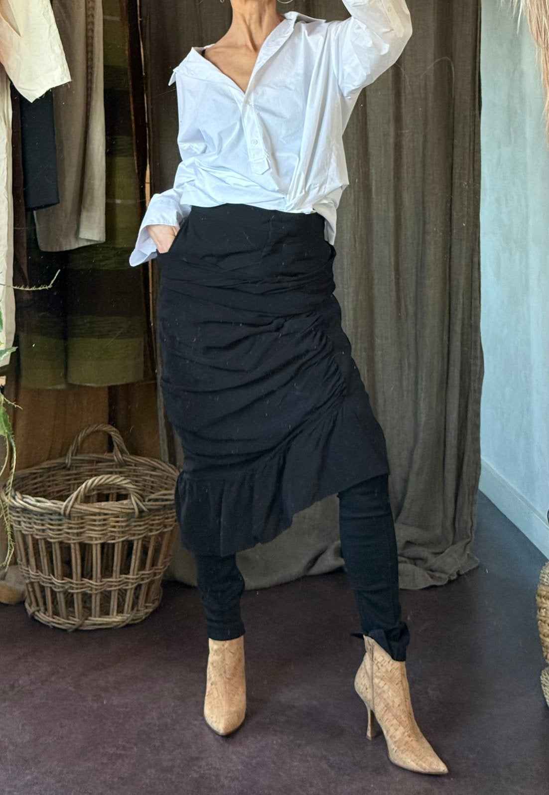 Toffe wrapstyle rok Quira vib zo gaaf 36 zwart coolwool, Kleding | Dames, Rokken, Ophalen of Verzenden, Zo goed als nieuw, Zwart