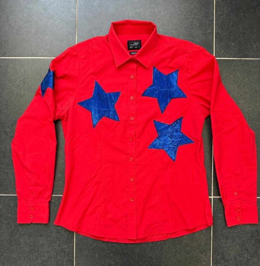 Carnavals blouses, Loopgroep, Optocht, sterren, Maat 38/40 (M), Ophalen of Verzenden, Zo goed als nieuw, Kleding