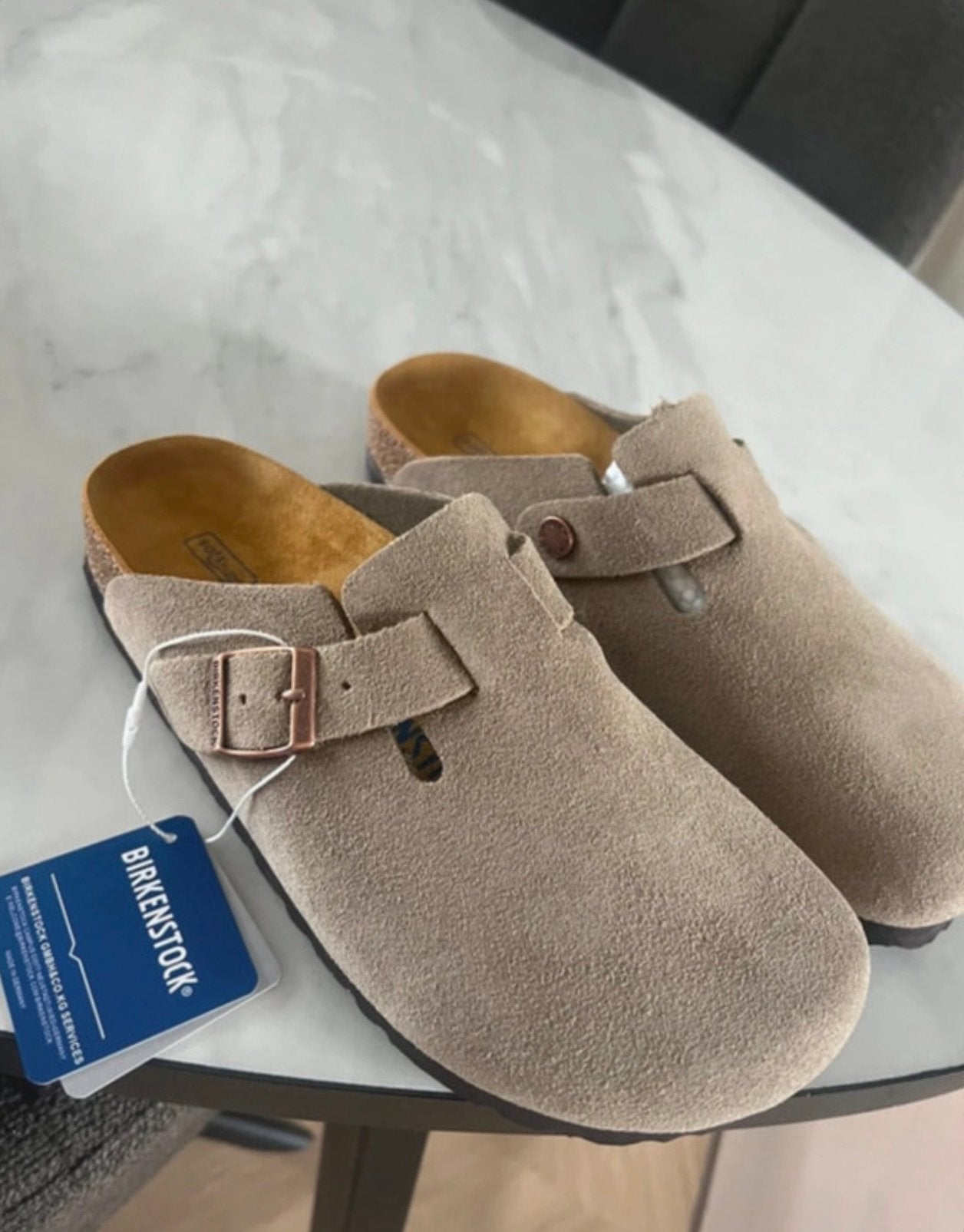 Birkenstock Boston Taupe 38, Beige, Nieuw, Sandalen of Muiltjes, Ophalen of Verzenden
