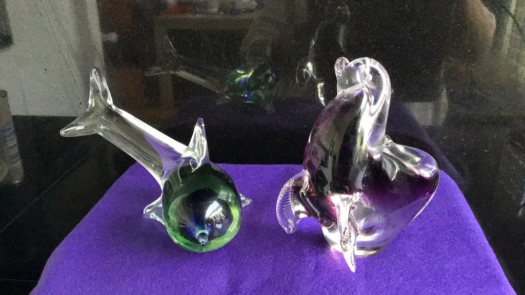 Dolfijn en walrus glas, Ophalen of Verzenden