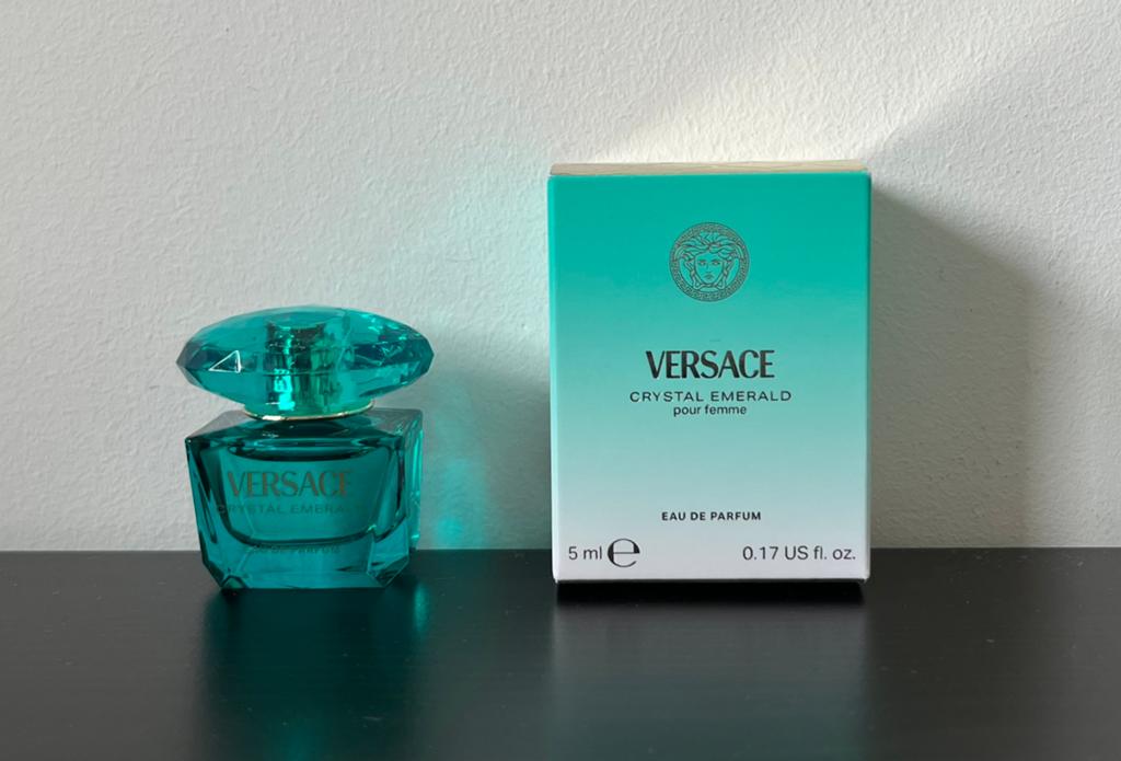 Versace Crystal Emerald Pour Femme - Eau de Parfum Mini 5ml, Ophalen of Verzenden, Nieuw, Miniatuur, Gevuld