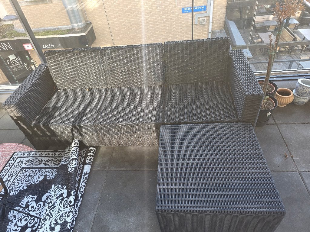 Loungebank tuin., Tuin en Terras, Ophalen, Kunststof, Gebruikt, 3 zitplaatsen