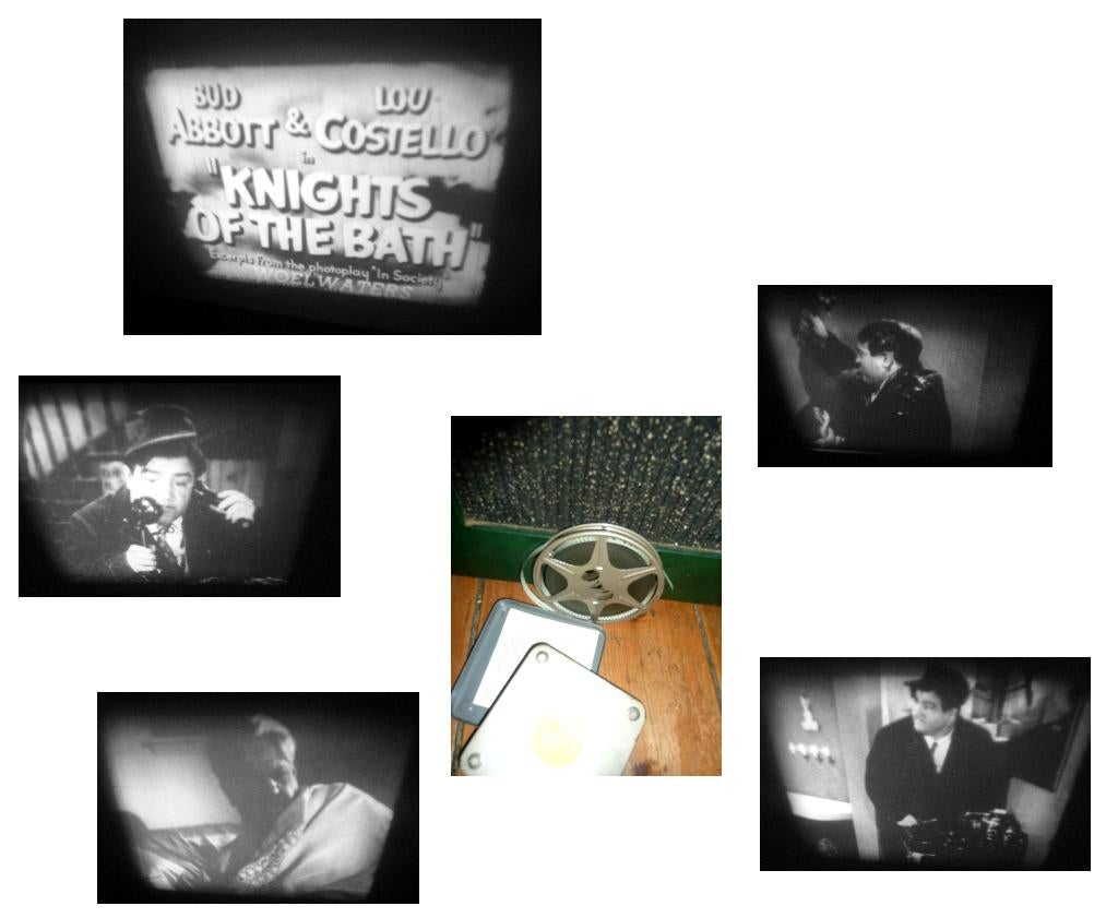 8mm film N8 Abbott Costello KNIGHTS OF THE BATH 1951 zw w, Ophalen of Verzenden, 8mm film