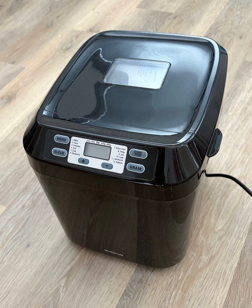 broodbakmachine Inventum BM55, Witgoed en Apparatuur, Broodbakmachines, Zo goed als nieuw, 400 tot 800 gram deeg, Kijkvenster