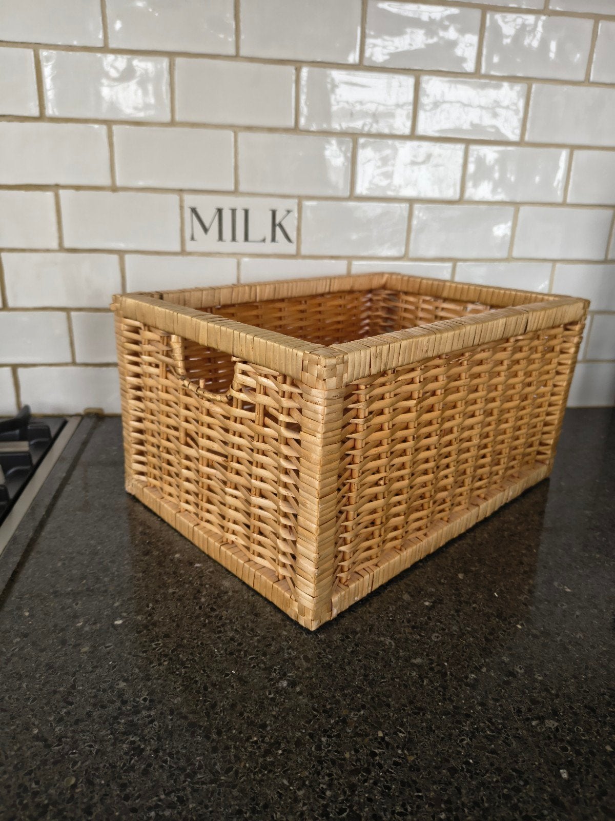 Prachtige rotan mand, opbergmand riet, rieten mand voor kast, Mand, Onb, Rond, Ophalen of Verzenden