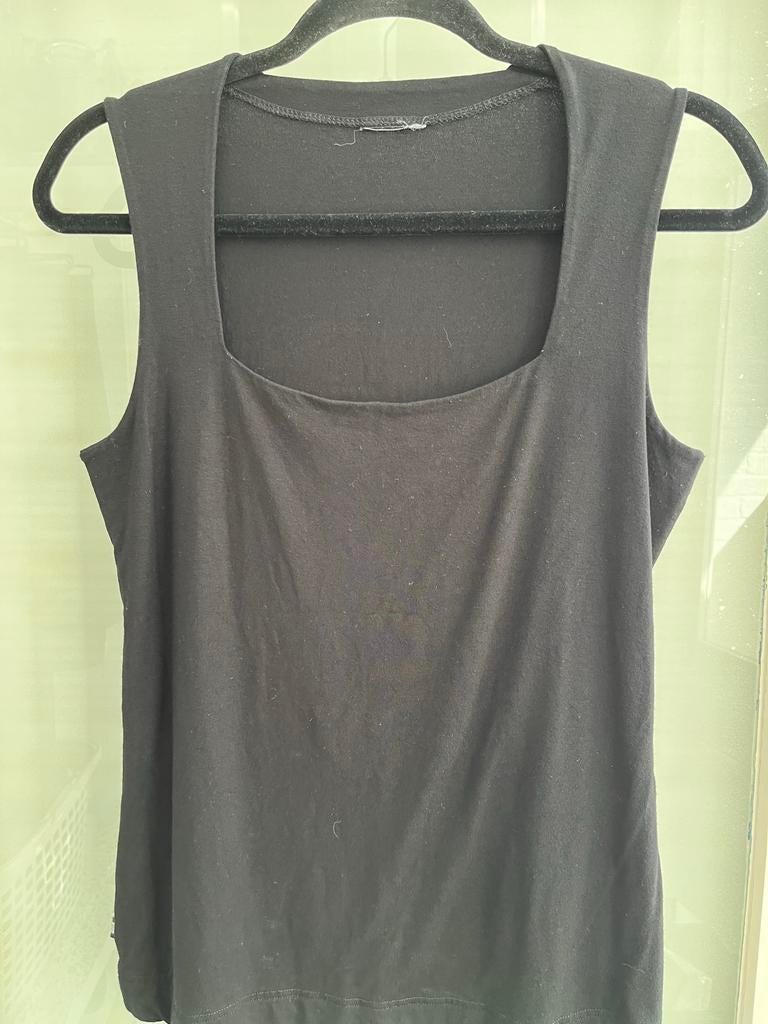 Chia Rico Zwart Topje met Vierkante Hals Maat 38, Kleding | Dames, Maat 38/40 (M), Zwart, Ophalen of Verzenden, Zo goed als nieuw