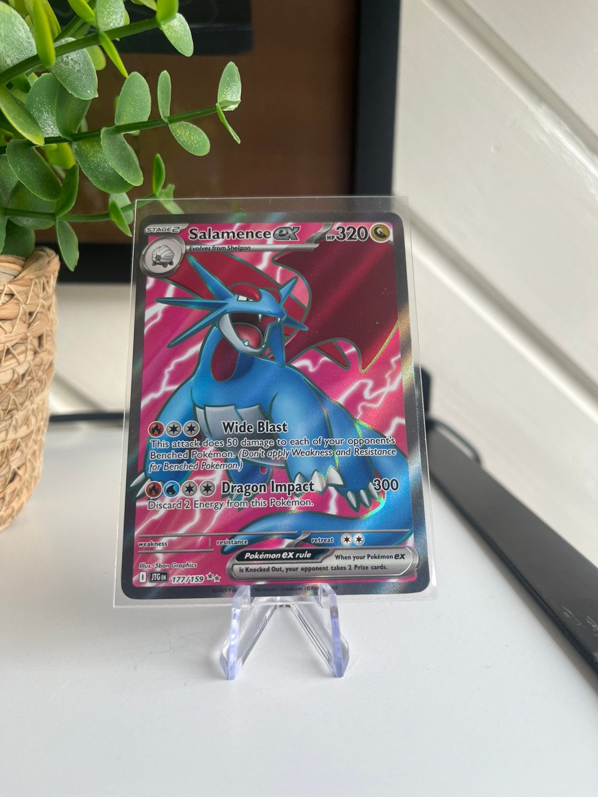 Salamence ex JTG177 Near Mint, Hobby en Vrije tijd, Verzamelkaartspellen | Pokémon, Nieuw, Losse kaart, Foil, Ophalen of Verzenden