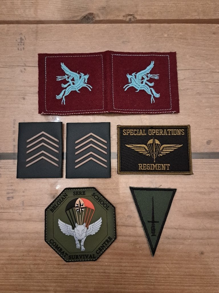 setje Belgie, Verzenden, Landmacht, Overige gebieden, Embleem of Badge