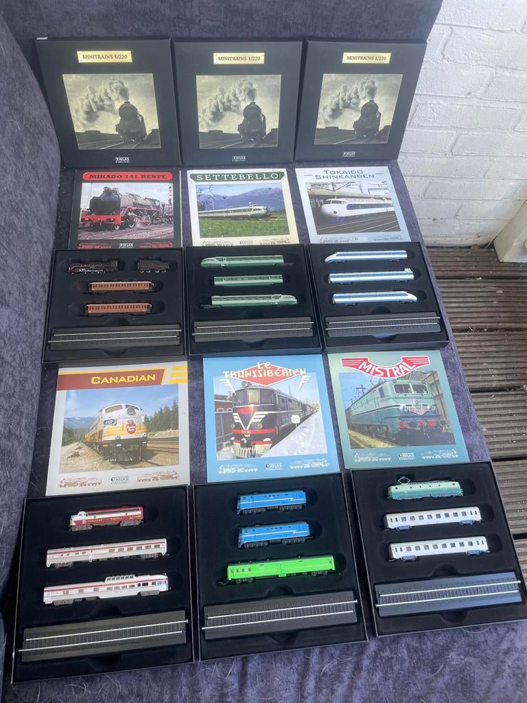 Minitrains 1/220 Treinsets Collectie met Rails en Boeken, Overige merken, Treinset, Gelijkstroom of Wisselstroom, Ophalen of Verzenden