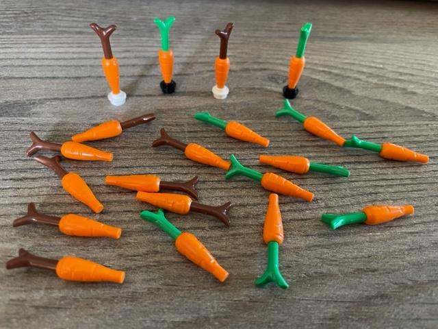 lego wortels met bruin of groene worteltop (17), Ophalen of Verzenden, Nieuw, Accessoire, Lego