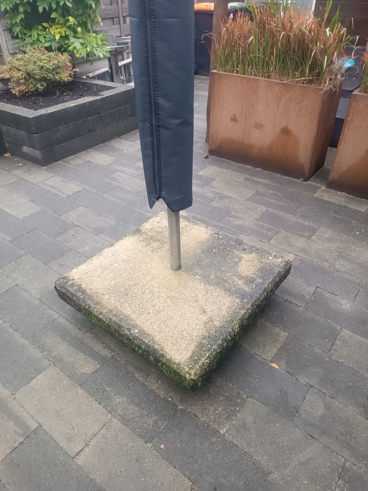 parasol voet op wielen, Ophalen, Gebruikt, Minder dan 1 meter, Parasolvoet