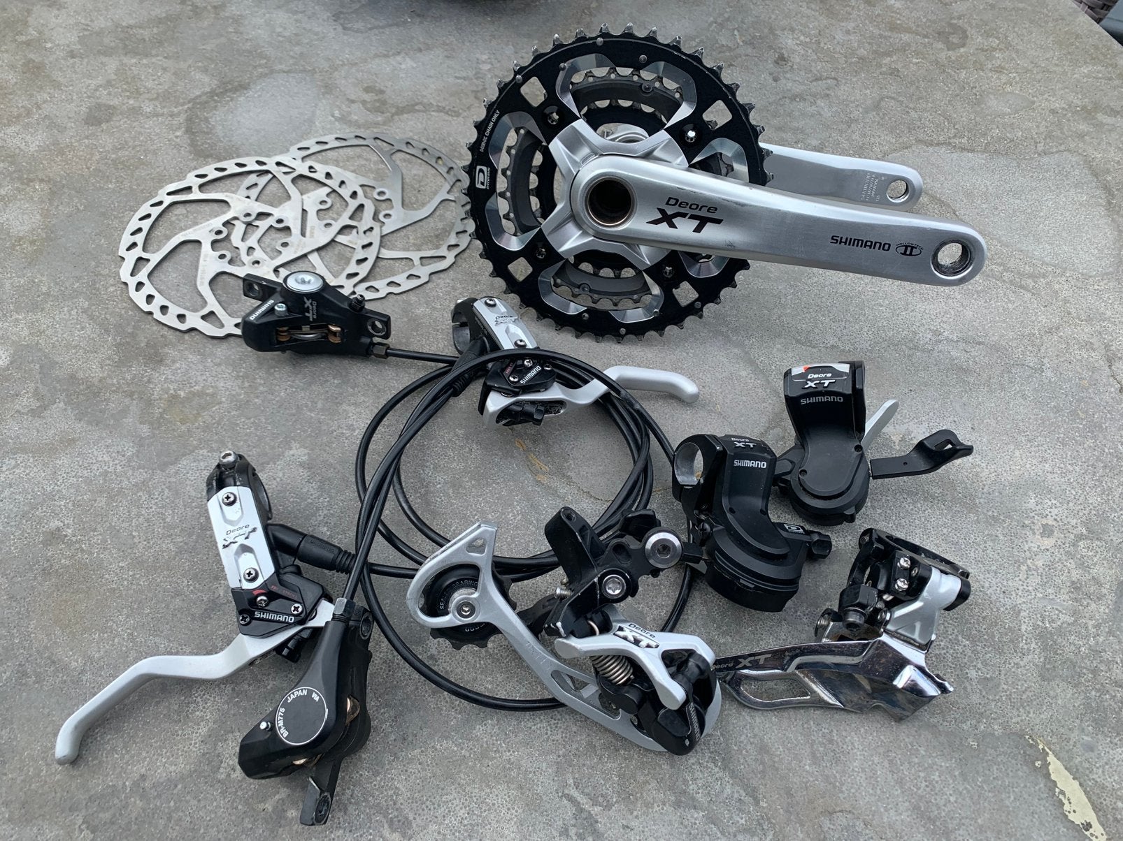 Shimano XT M770 3x10 sp. groep set, Fietsen en Brommers, Fietsonderdelen, Zo goed als nieuw, Ophalen of Verzenden