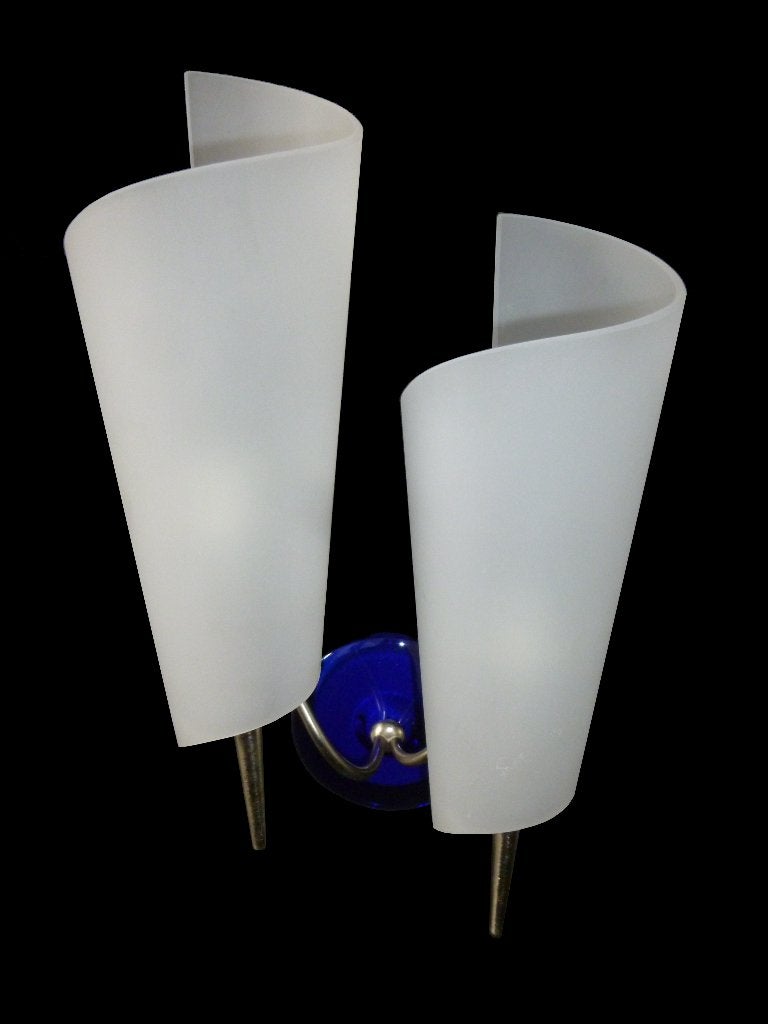 Prachtige vintage Italiaans design Mazzega Murano wandlamp, Ophalen of Verzenden, Gebruikt, Glas, E14 (klein)
