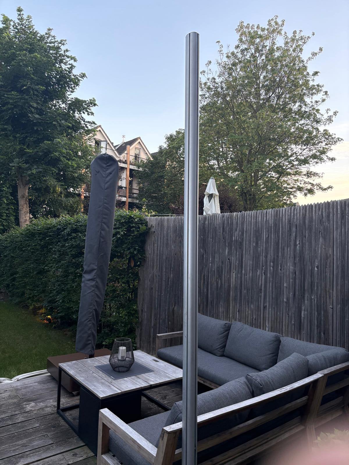 Aluminium zonnezeil palen, Tuin en Terras, Palen, Balken en Planken, Ophalen, Gebruikt, Overige typen