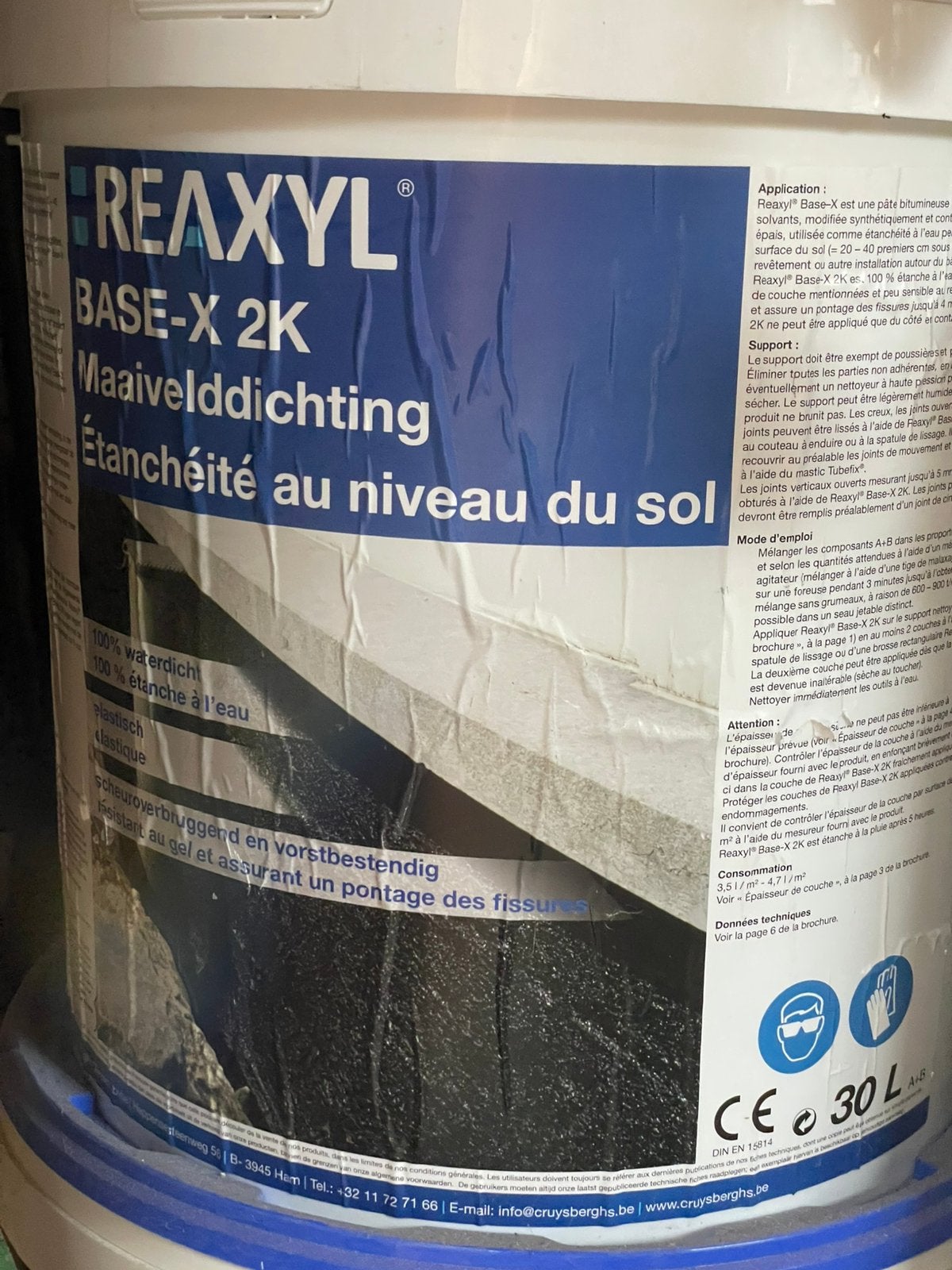 Maaiveldafdichting Reaxyl BASE-X 2K, Overige materialen, Zo goed als nieuw, 15 m² of meer, Ophalen