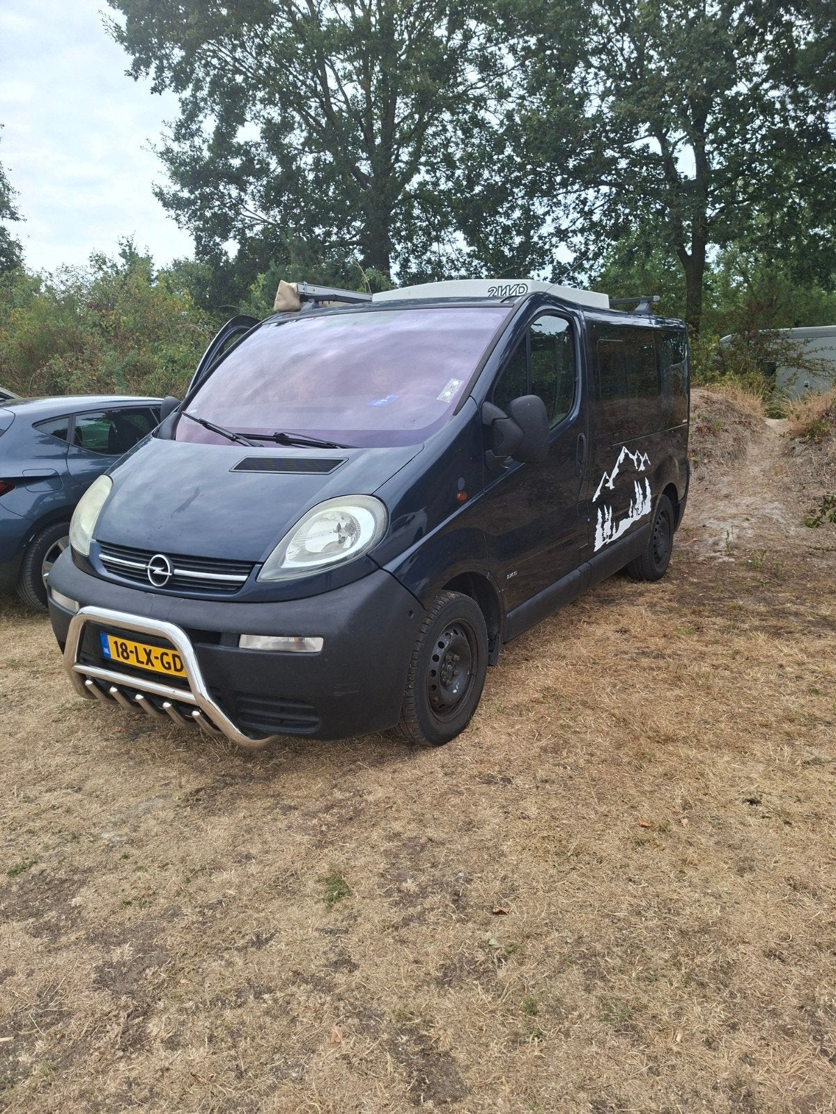 Opel Vivaro benzine 2.0 Camperbus(je) L1h1 2003 Blauw, Auto's, Voorwielaandrijving, 1998 cc, Stof, Vivaro