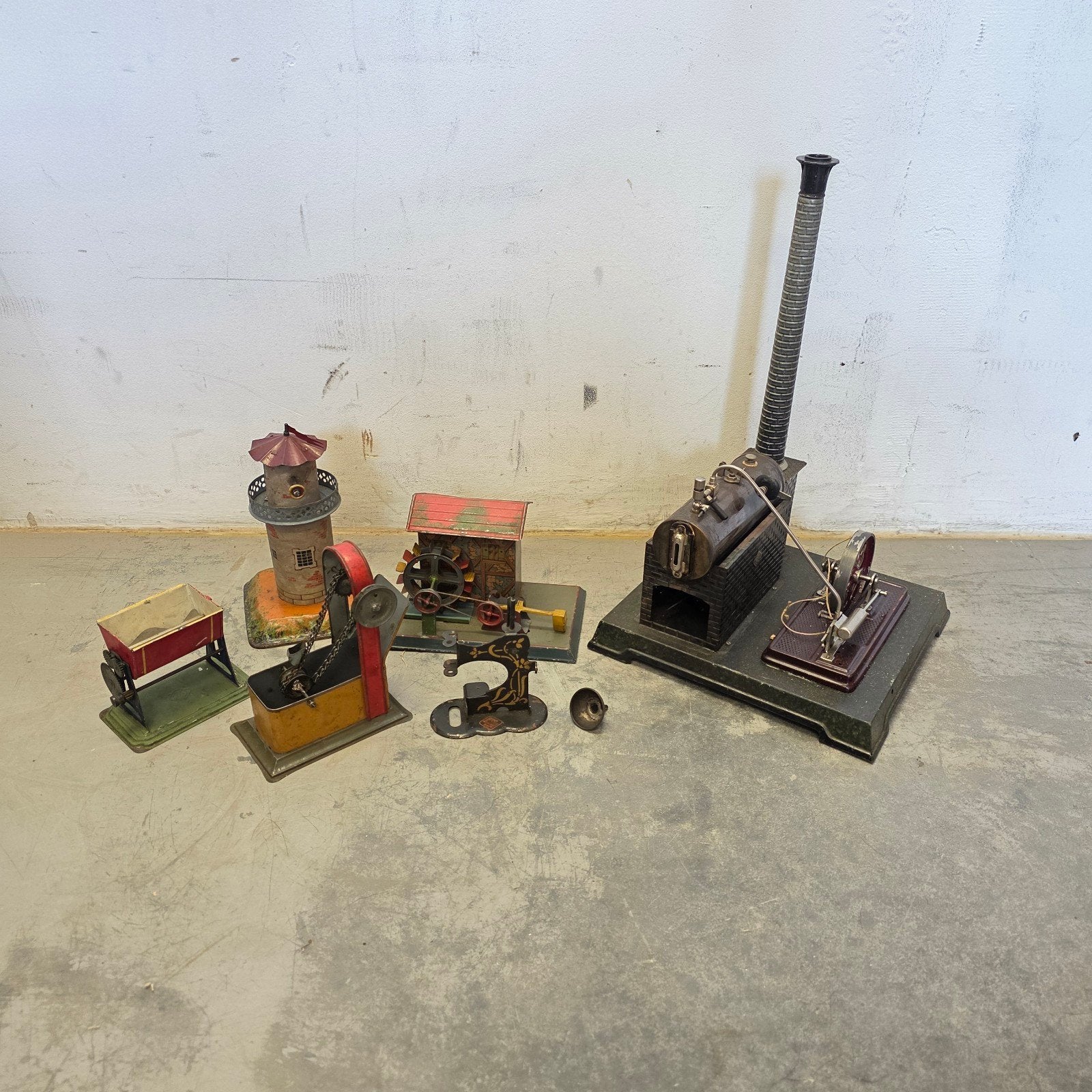 Diverse oude stoommachine speelgoed, waaronder Bavaria, Antiek en Kunst, Antiek | Speelgoed, Ophalen of Verzenden
