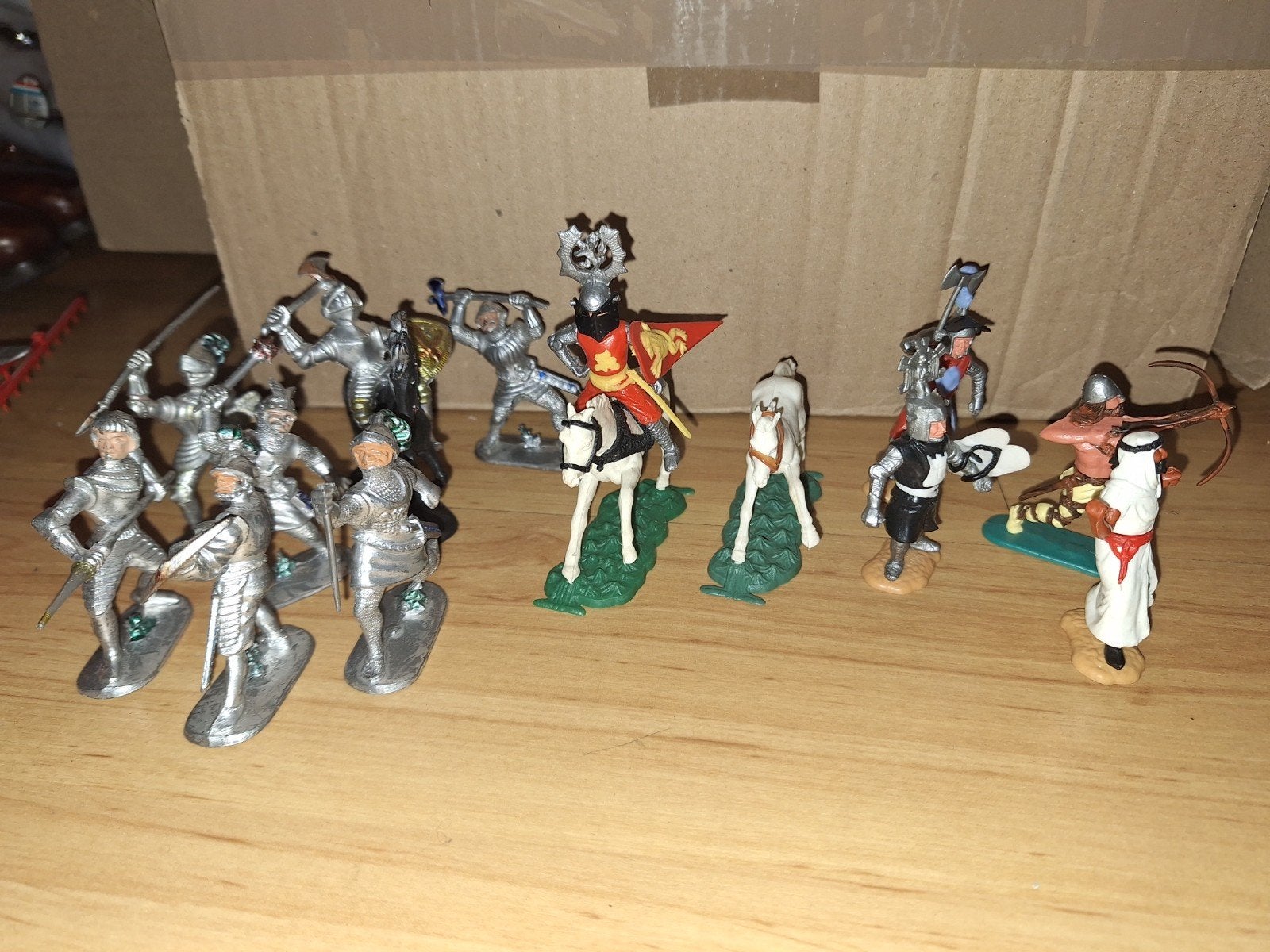 timpo toys ridders en andere figuren, Verzenden, Gebruikt, 1:35 tot 1:50, Figuur of Figuren